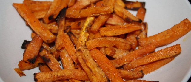 Pommes frites av søtpotet pome