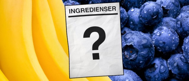 Hvordan ville det sett ut om banan, blåbær og egg hadde ingredienslister?