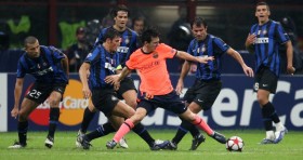 Lionel Messi mot Inter.